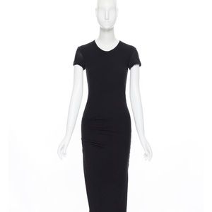 Standard James Perse black long stretchy 100% cotton dress